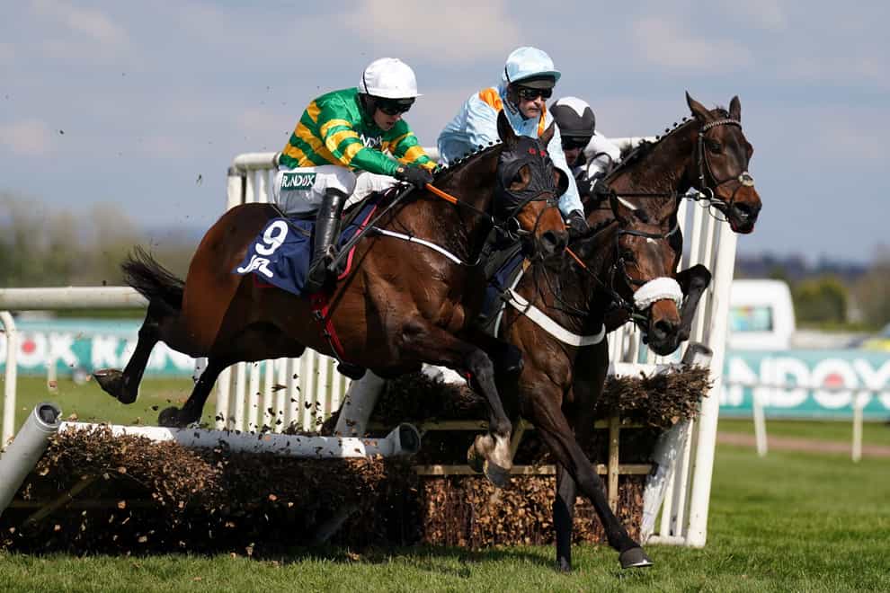 Sire Du Berlais ridden by Mark Walsh win the JRL Group Liverpool Hurdle during day three of the Randox Grand National Festival at Aintree Racecourse, Liverpool. Picture date: Saturday April 15, 2023.