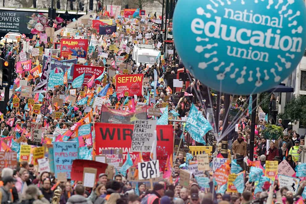 Members of the National Education Union are set to stage more strikes (PA)
