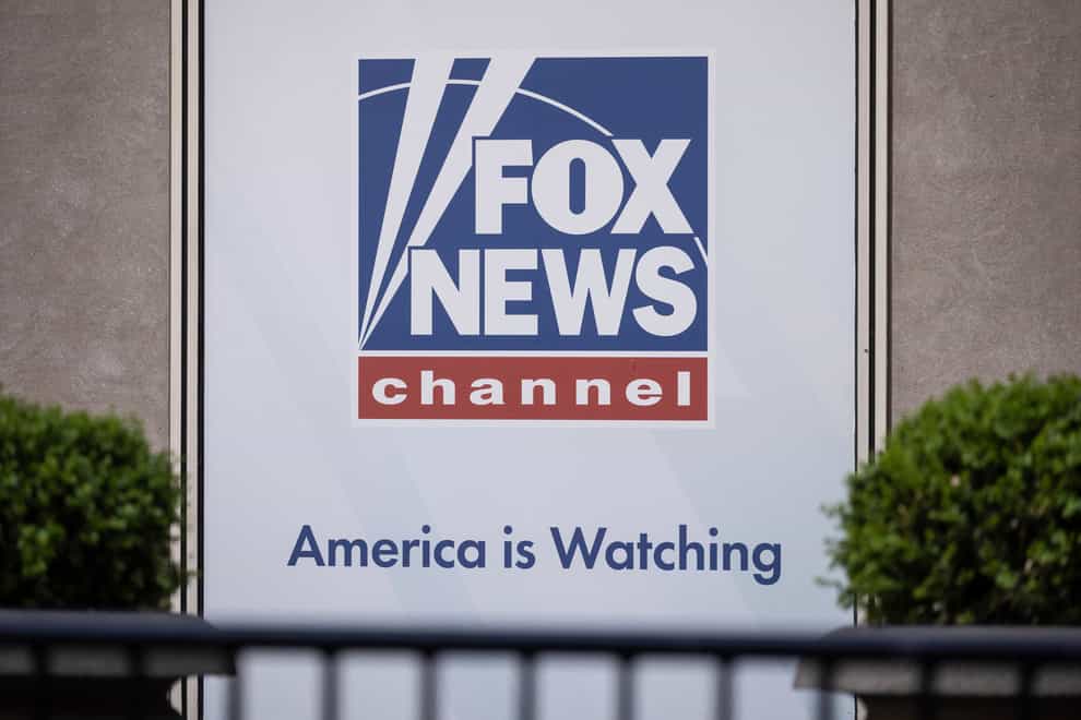 A logo of Fox News is displayed outside Fox News Headquarters in New York (Yuki Iwamura/AP/PA)