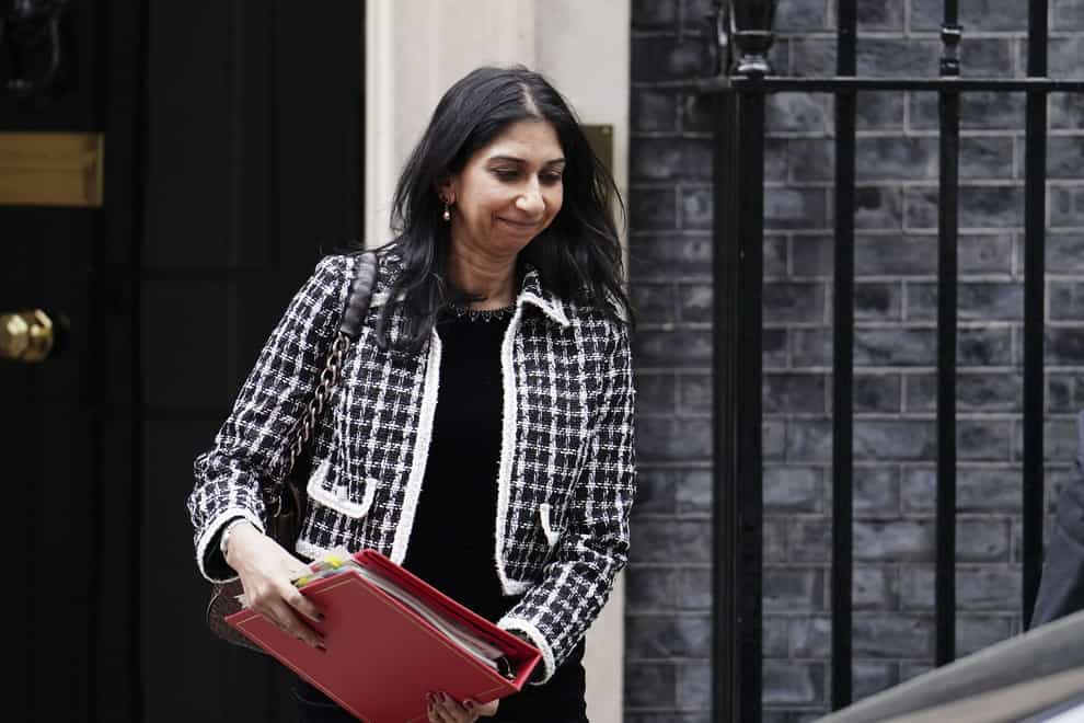 Home Secretary Suella Braverman has defended her use of ‘unfashionable facts’ by highlighting the British-Pakistani background of grooming gang members (Jordan Pettitt/PA)