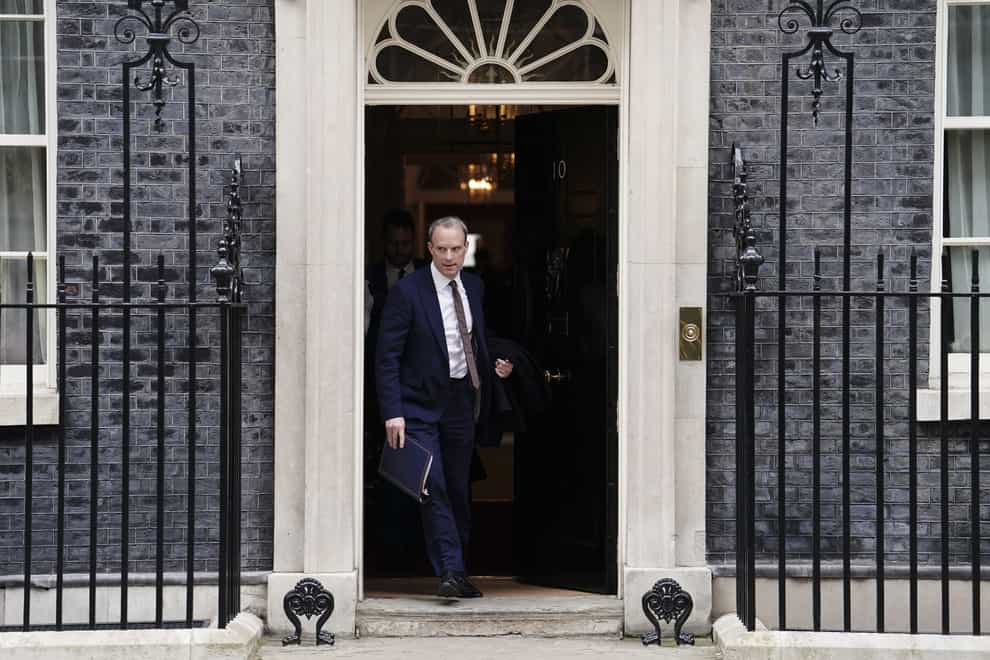 Dominic Raab resigned as deputy prime minister and justice secretary following an investigation into allegations he bullied civil servants (Jordan Pettitt/PA)