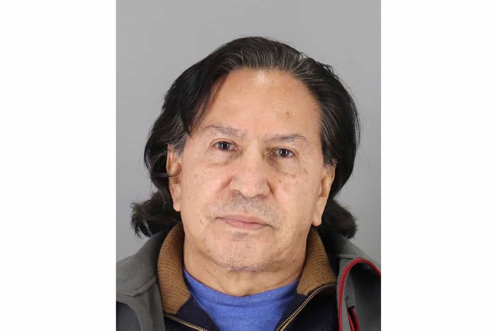 Former Peruvian president Alejandro Toledo Manrique is to be extradited from the US (San Mateo County Sheriff’s Office via AP)