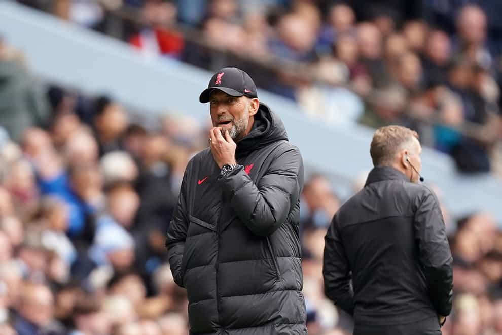 Liverpool manager Jurgen Klopp was surprised how quickly his side’s counter-pressing game fell apart this season (Mike Egerton/PA)
