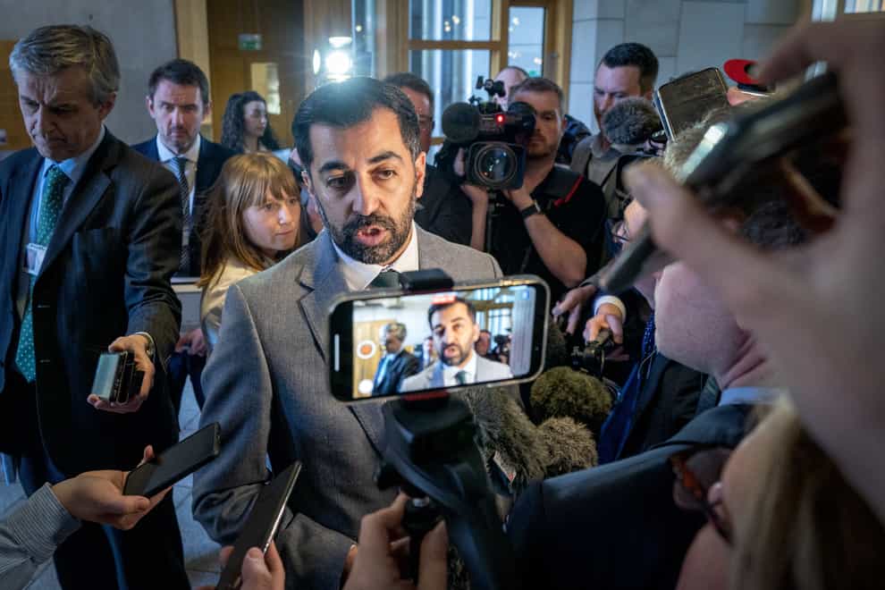 First Minister Humza Yousaf will meet the Prime Minister in person (Jane Barlow/PA)