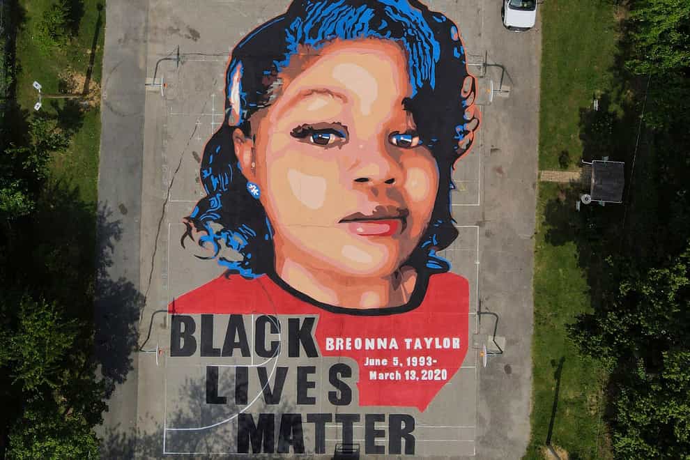 A mural depicting a portrait of Breonna Taylor at Chambers Park in Annapolis (AP)
