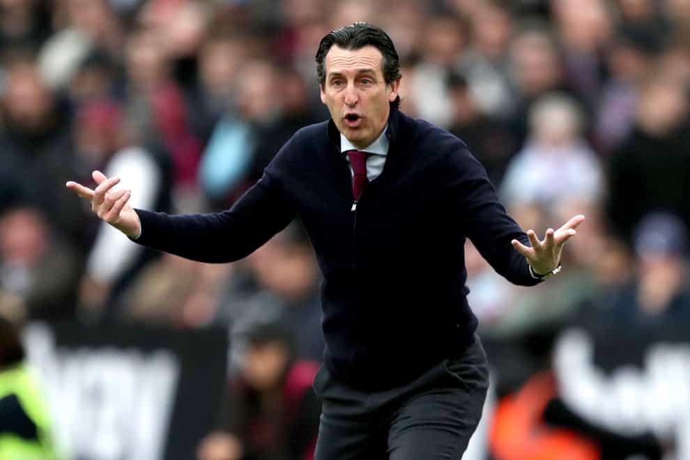 Aston Villa head coach Unai Emery relishes the pressure which comes with expectation (George Tewkesbury/PA)