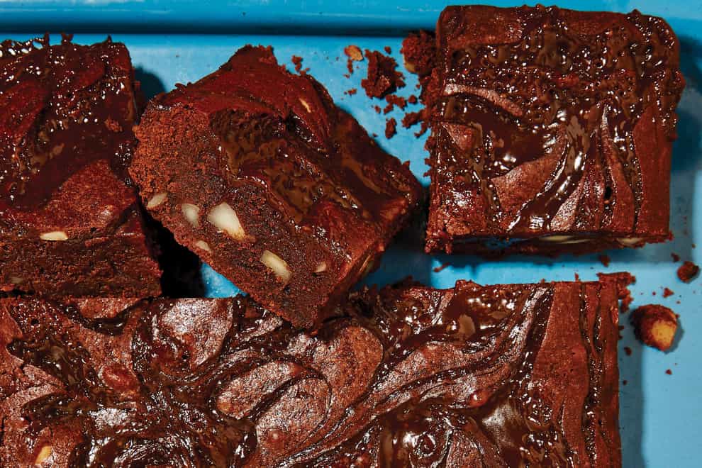 Tamarind caramel brownies from A Splash Of Soy (Louise Hagger/PA)