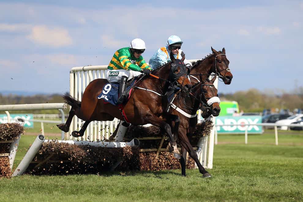 Sire Du Berlais, here ridden by jockey Mark Walsh (left) winning the JRL Group Liverpool Hurdle at Aintree, will bid for a spring hat-trick in the Ladbrokes Champion Stayers Hurdle (Nigel French for the Jockey Club/PA)