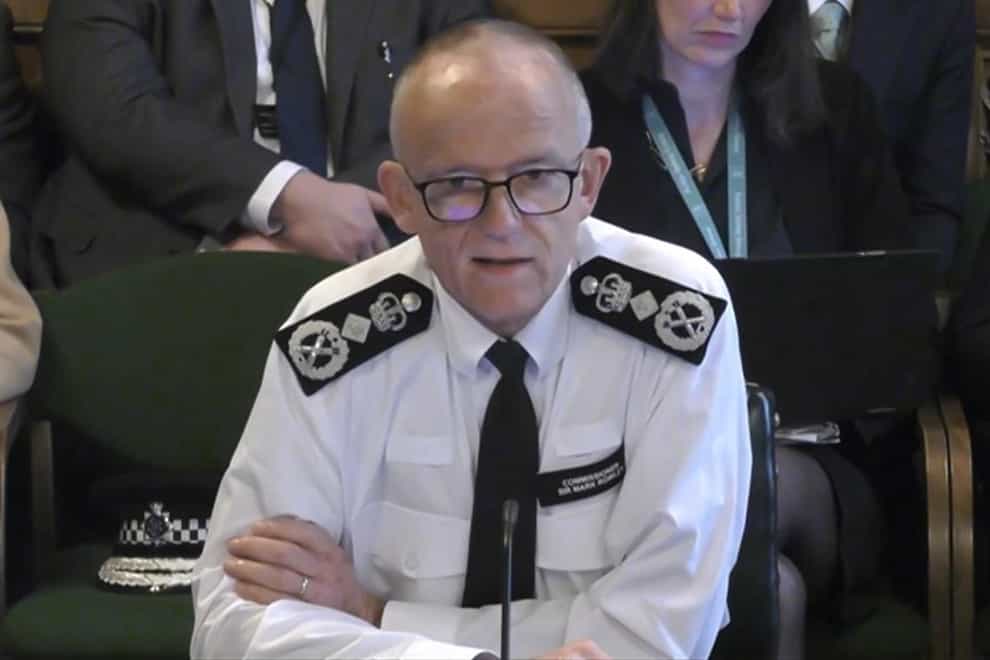 Metropolitan Police Commissioner Sir Mark Rowley (House of Commons/UK Parliament/PA)