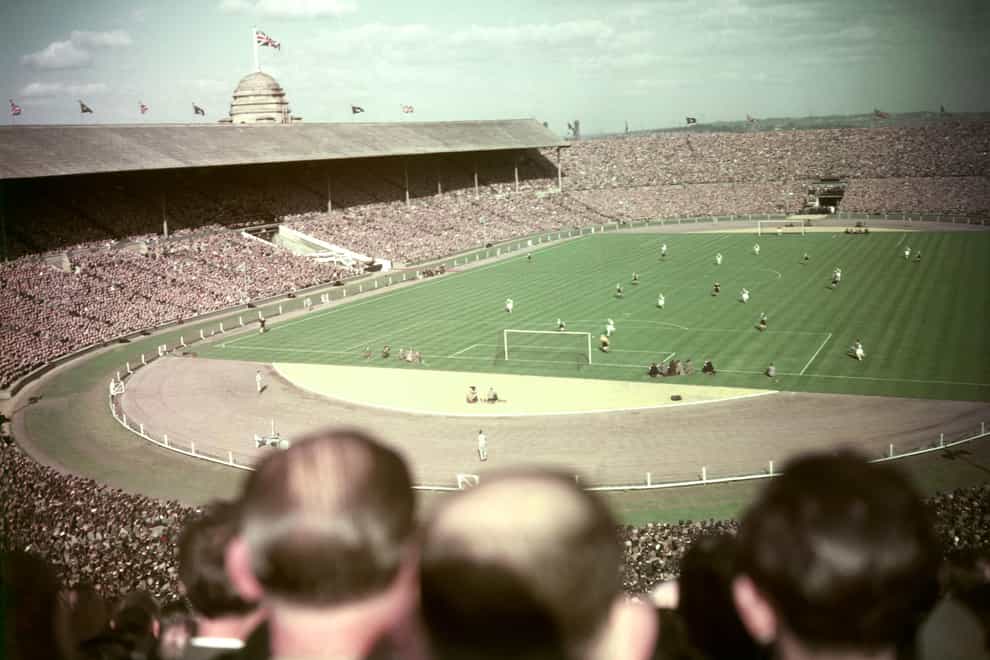 Wembley Stadium, pictured during the 1955 FA Amateur Cup final, celebrates its centenary this month (PA Archive)