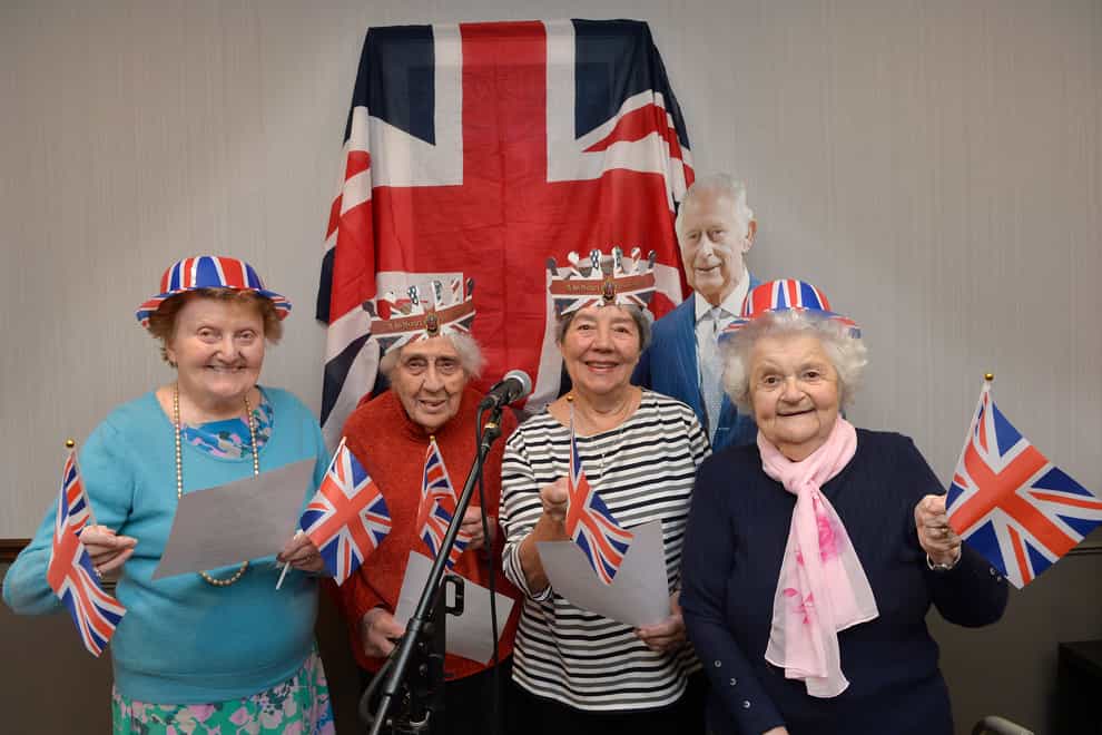 (from left to right) Residents Jean Harrison, Sheila Donohue, Pauline Jones and Monica Lanfear (Care UK/Mark Dimmock/PA)