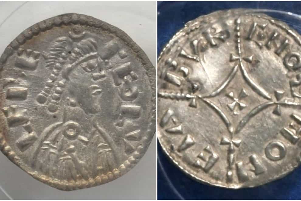 Coins found at the home of Roger Pilling (Durham Police/PA)