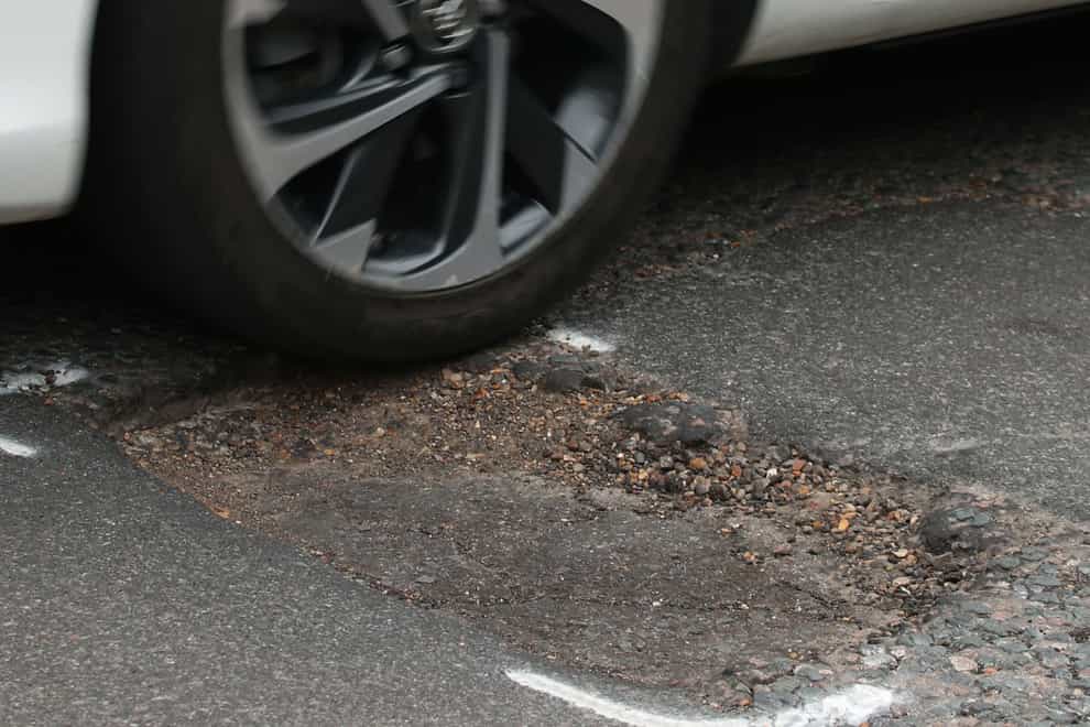 Figures show drivers are suffering a rise in pothole-related breakdowns (Yui Mok/PA)