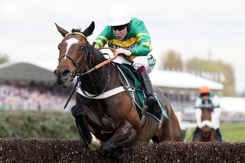 Jonbon, here ridden by Aidan Coleman on their way to winning the EFT Systems Maghull Novices’ Chase at Aintree, steps into open company at Sandown (Mike Egerton/PA)
