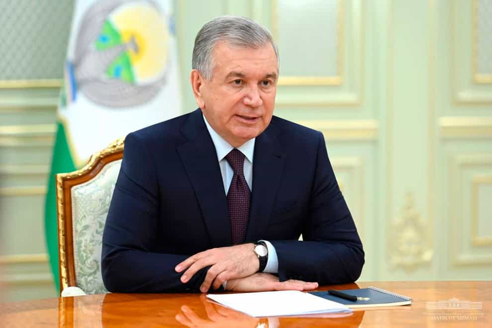 Shavkat Mirziyoyev could stay in office until 2040 under the changes (Uzbekistan’s Presidential Press Office/AP)