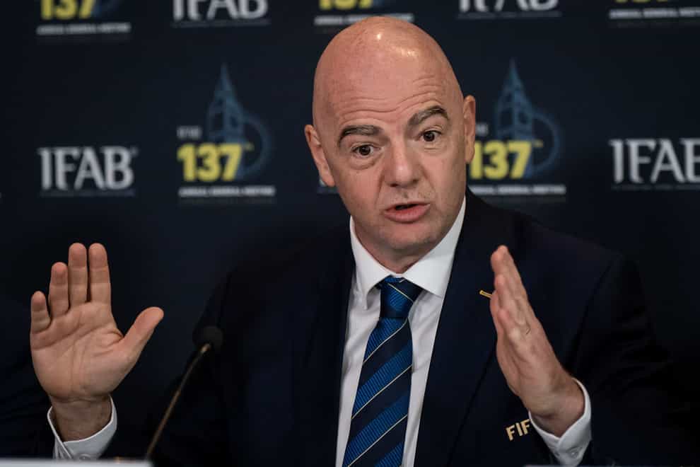 Gianni Infantino has urged broadcasters to pay a “fair price” for the media rights to the tournament (Aaron Chown/PA)