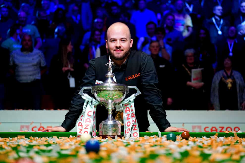 Luca Brecel won the world title on his sixth Crucible appearance (Zac Goodwin/PA)