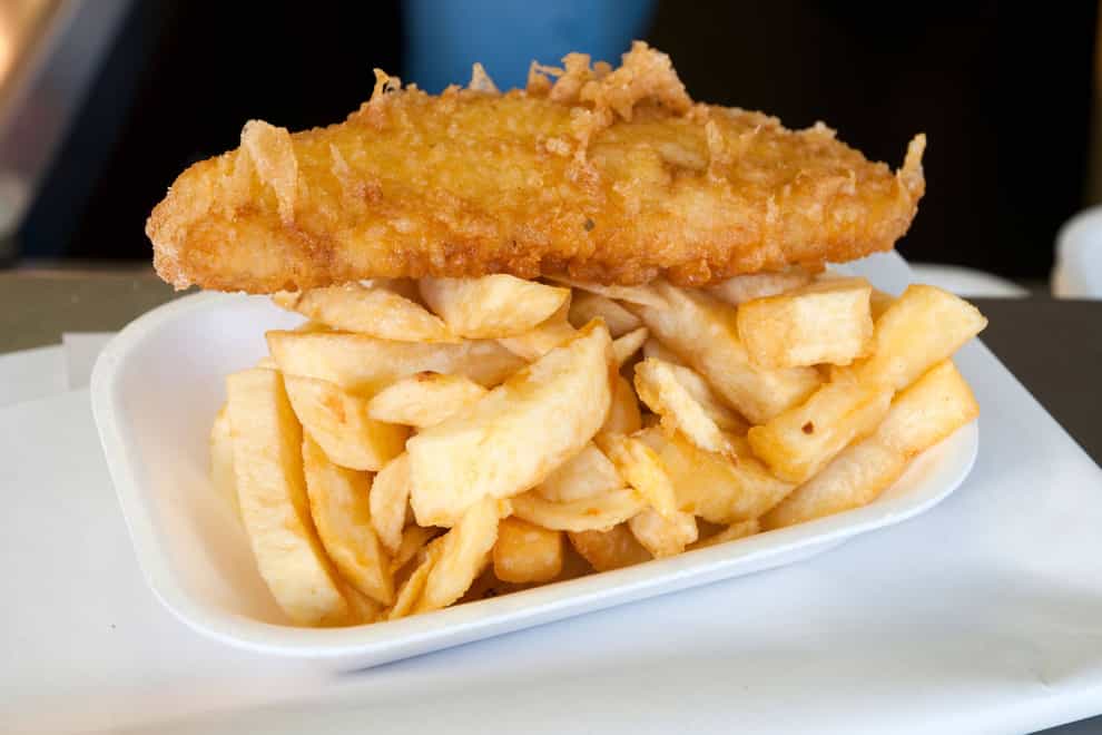 <p>The price of fish and chips has jumped by 19% over the year to March (Alamy/PA)</p>