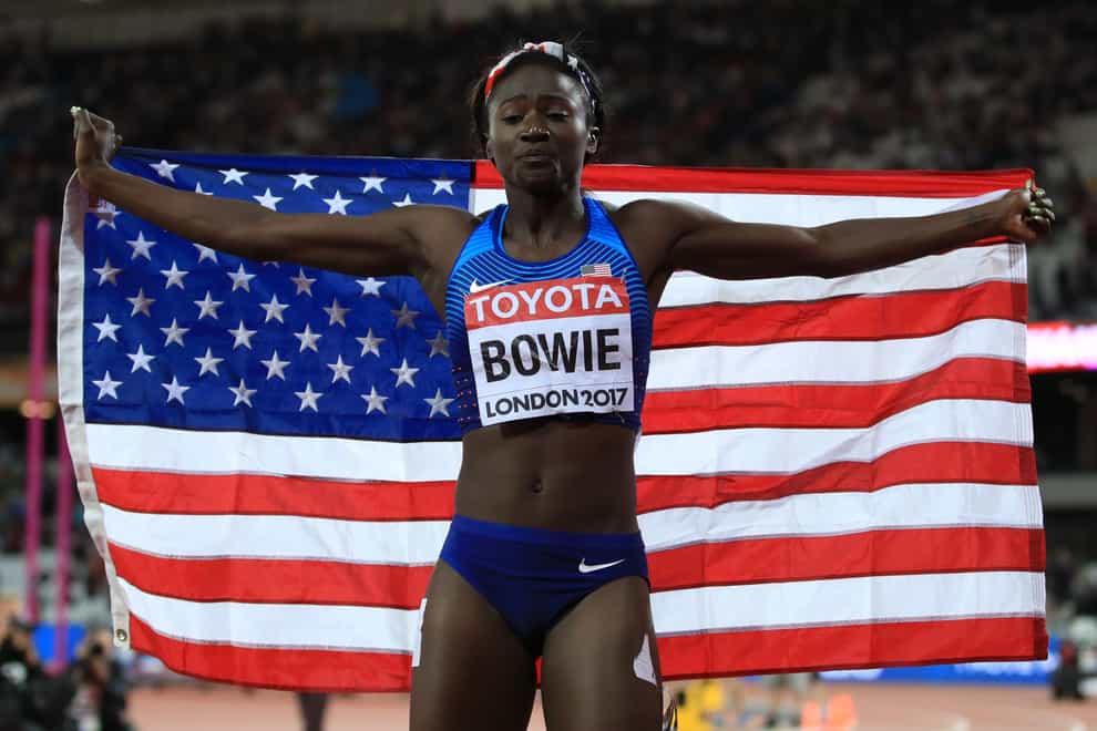 Former Olympic champion Tori Bowie has died at the age of 32 (John Walton/PA)