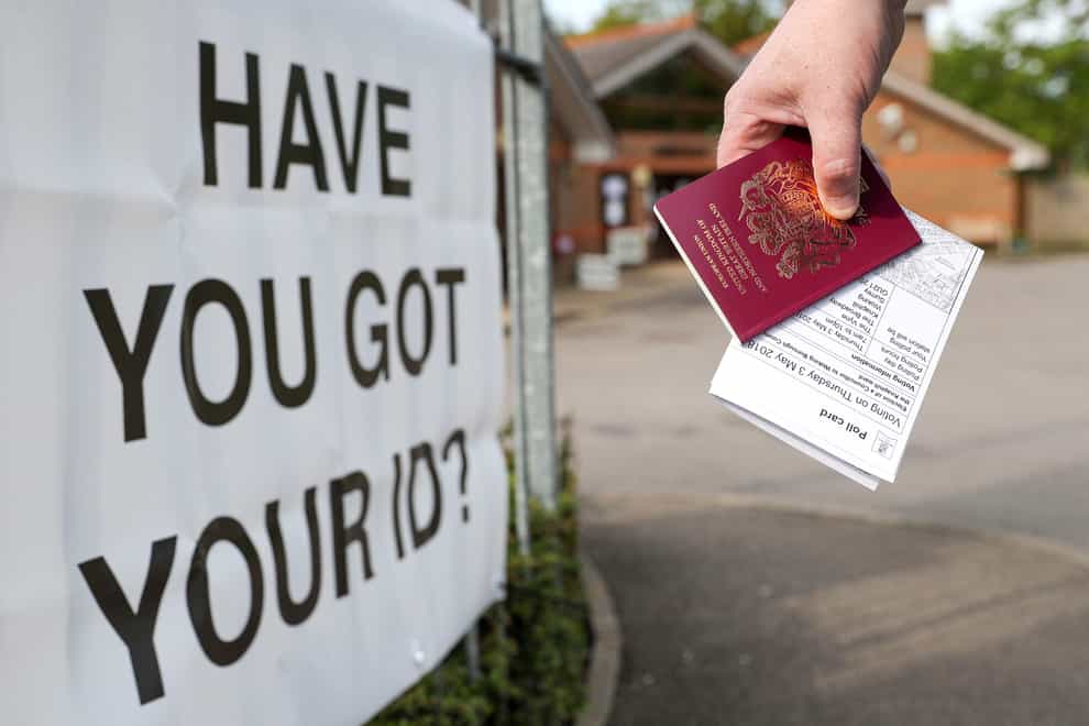 Photo ID will be required for all those voting in person in Thursday’s local elections (Andrew Matthews/PA) elections