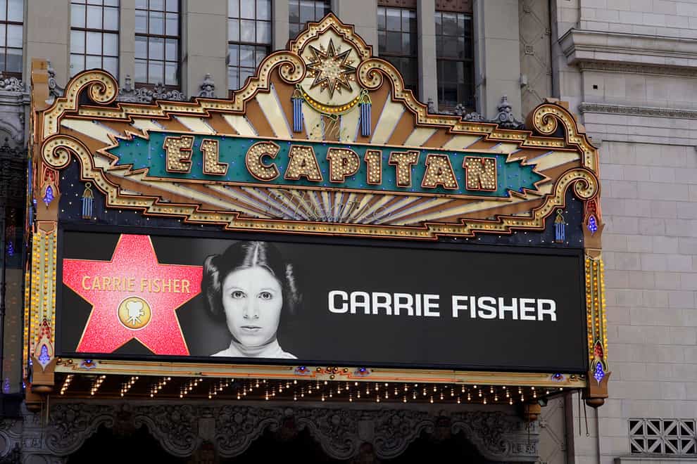 Carrie Fisher has been honoured with a star on the Hollywood Walk of Fame (AP Photo/Chris Pizzello)
