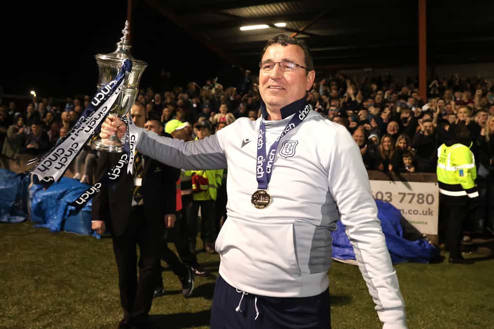 Gary Bowyer savours Dundee’s title win (Steve Welsh/PA)