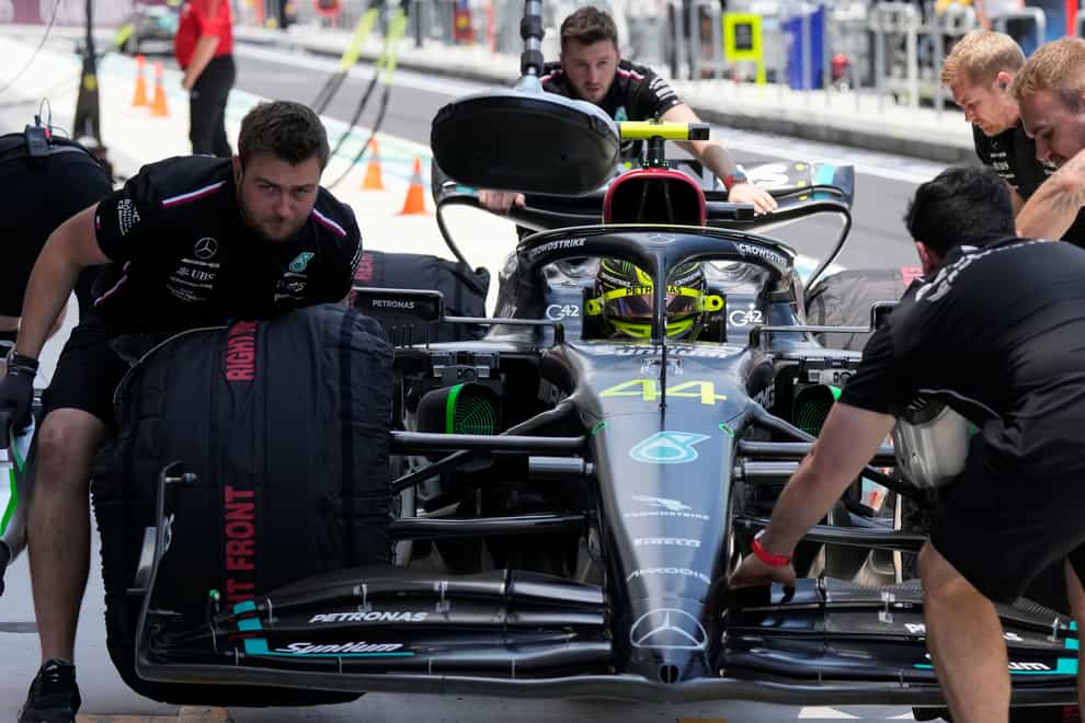 Mercedes driver Lewis Hamilton will start 13th on the grid for the Miami Grand Prix (Rebecca Blackwell/AP)