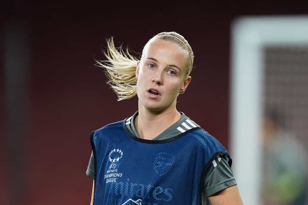Arsenal’s Beth Mead warms up ahead of the UEFA Women’s Champions League Group C match at Emirates Stadium, London (James Manning/PA)
