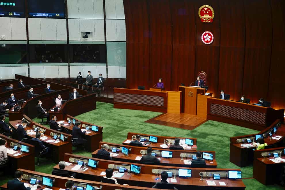 The Bill was passed by a majority in the city’s legislature (Kin Cheung/AP)