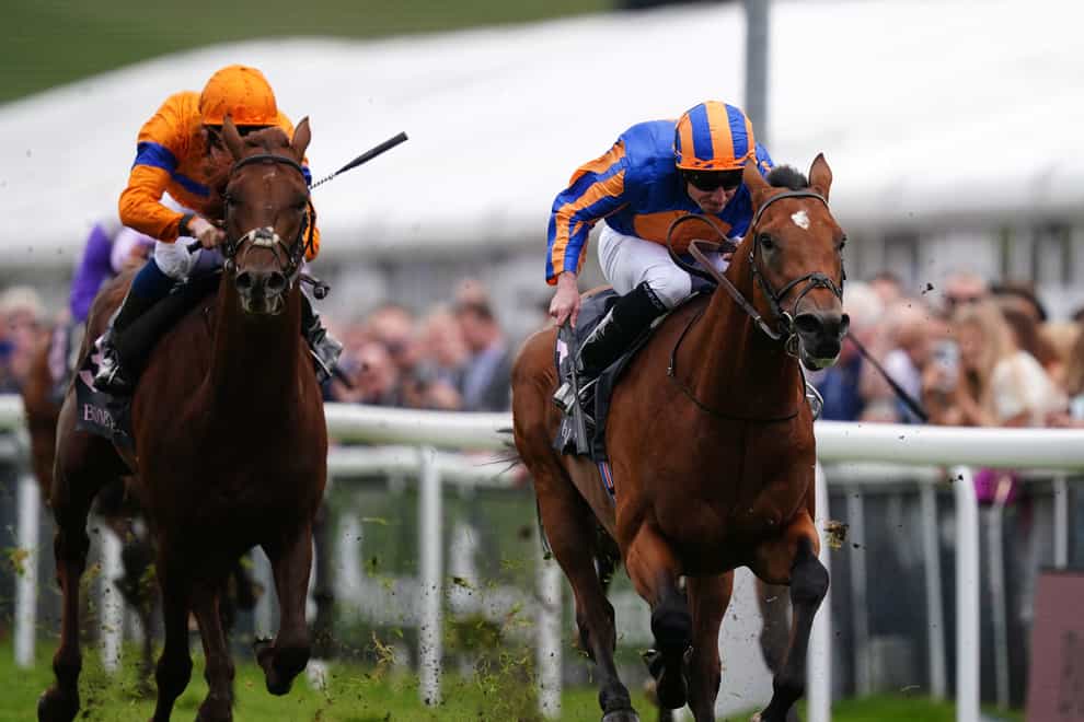 San Antonio (right) sees off Alder in the Dee Stakes at Chester (David Davies/PA)