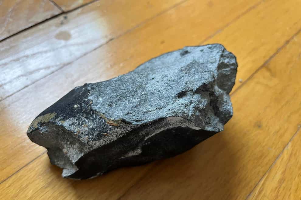 The meteorite was still warm when it was found (Hopewell Township Police Department via AP)