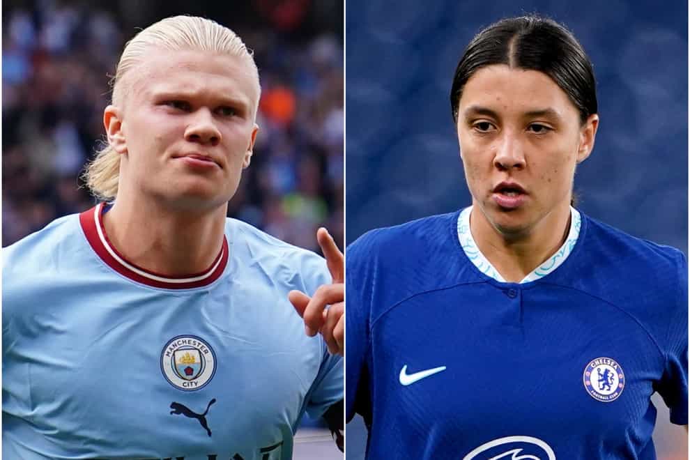 Erling Haaland and Sam Kerr are set to receive their awards at the FWA Footballer of the Year 75th anniversary dinner in London on May 25 (Martin Rickett/Zac Goodwin/PA)