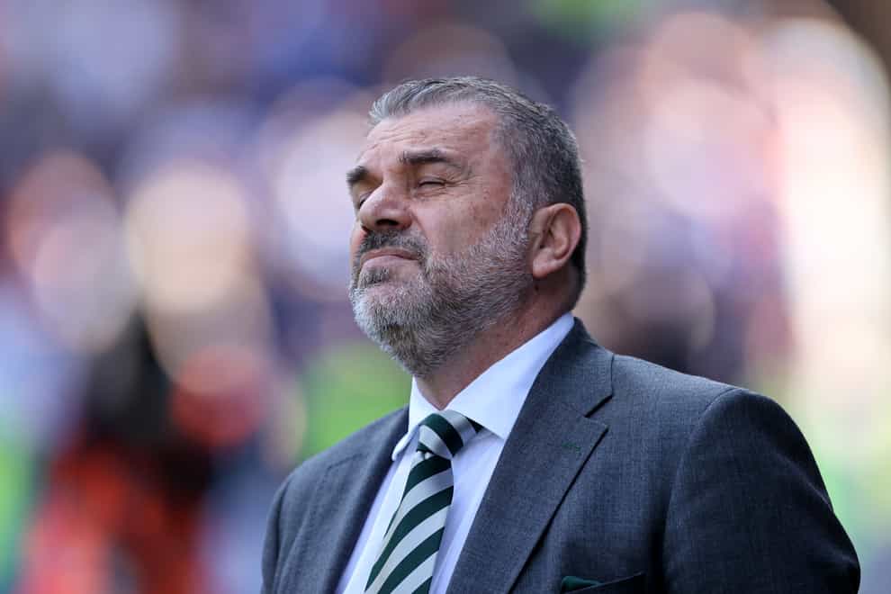 Celtic manager Ange Postecoglou unhappy with Rangers defeat (Steve Welsh/PA)
