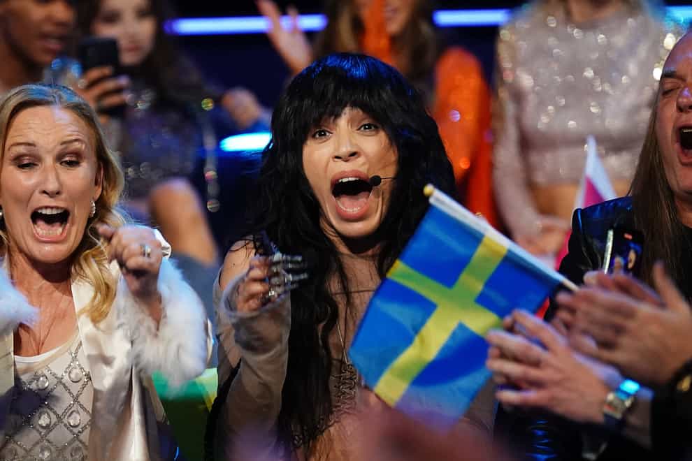 Sweden entrant Loreen celebrates winning (PA)