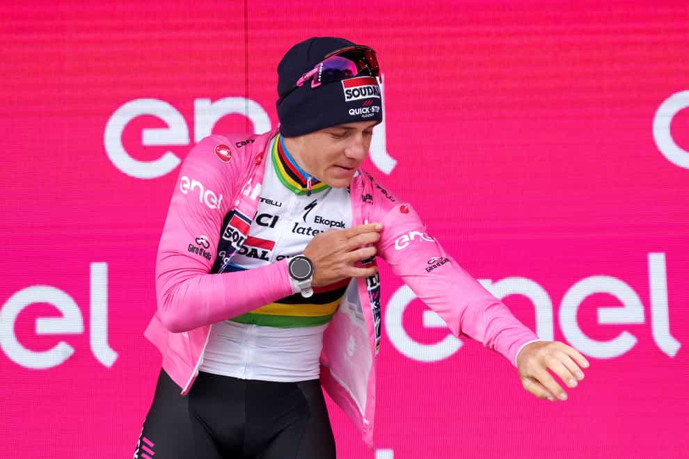 Remco Evenepoel is back at the top of the Giro d’Italia general classification (Gian Mattia D’Alberto/AP)
