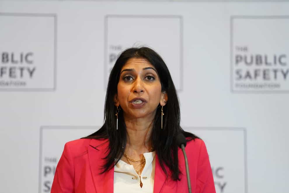 Home Secretary Suella Braverman will deliver a speech on Monday to the National Conservatism conference (Stefan Rousseau/PA)