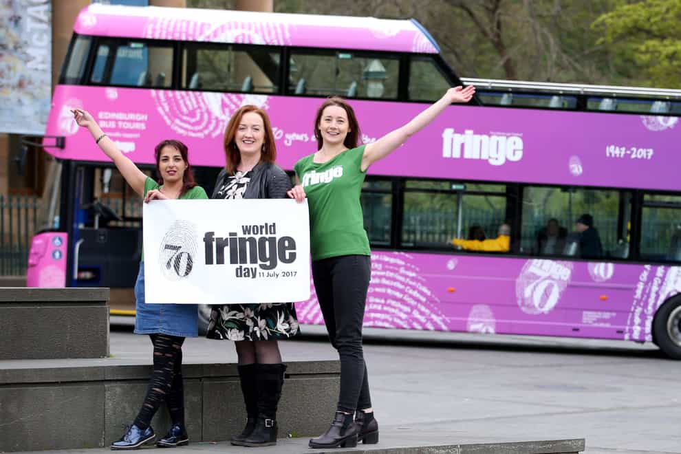 Shona McCarthy, centre, of the Edinburgh Festival Fringe Society, branded rising accommodation costs in the capital as a ‘grime reaper’ (Jane Barlow/PA)