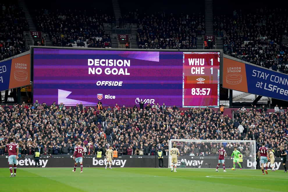 Leagues around the world could be given the green light to trial in-stadium announcements by referees after VAR reviews before the end of the year (Mike Egerton/PA)