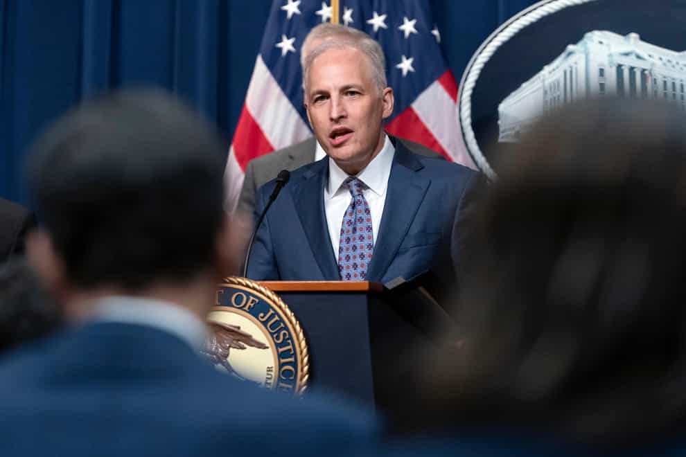 Assistant Attorney General Matthew Olsen of the Justice Department’s National Security Division speaks during a news conference at the Department of Justice in Washington, Tuesday, May 16, 2023. (AP Photo/Jose Luis Magana)