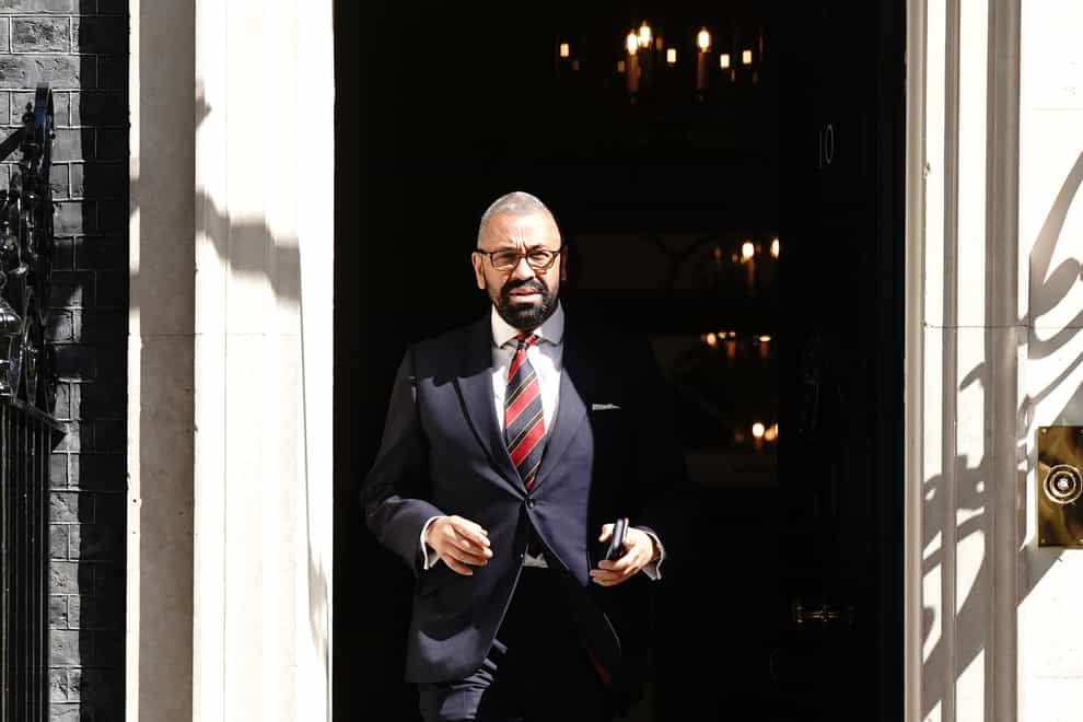 Foreign Secretary James Cleverly leaving 10 Downing Street (Victoria Jones/PA)