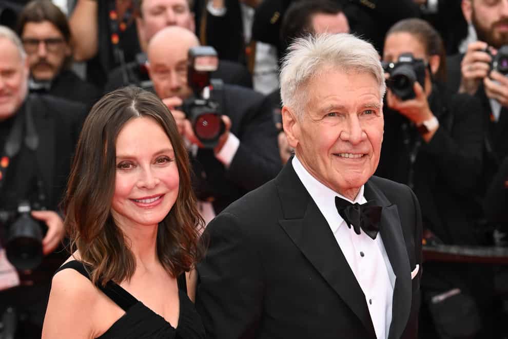 <p>Calista Flockhart and Harrison Ford attended the Indiana Jones and the Dial of Destiny premiere (Doug Peters/PA)</p>