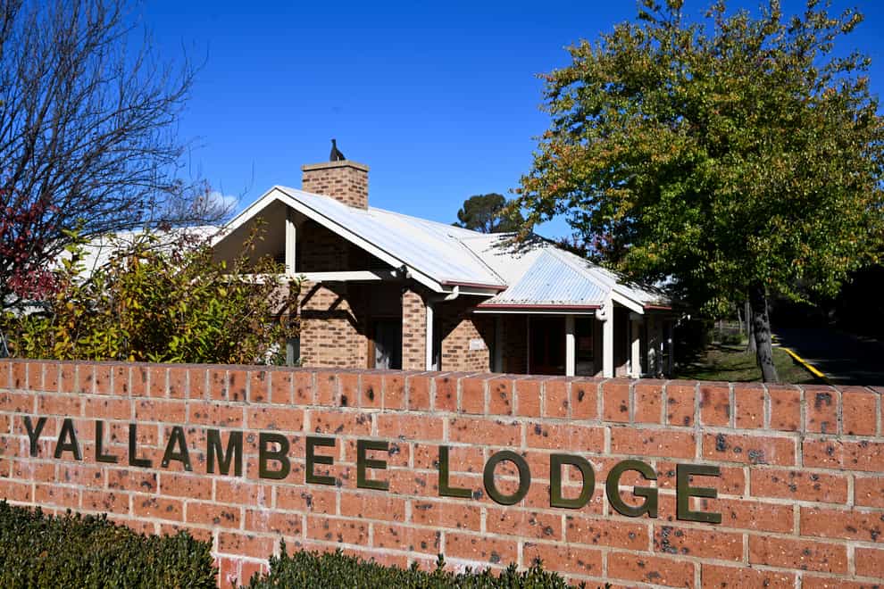 The entrance to the aged care facility Yallambee Lodge in Cooma (AAP Image via AP)