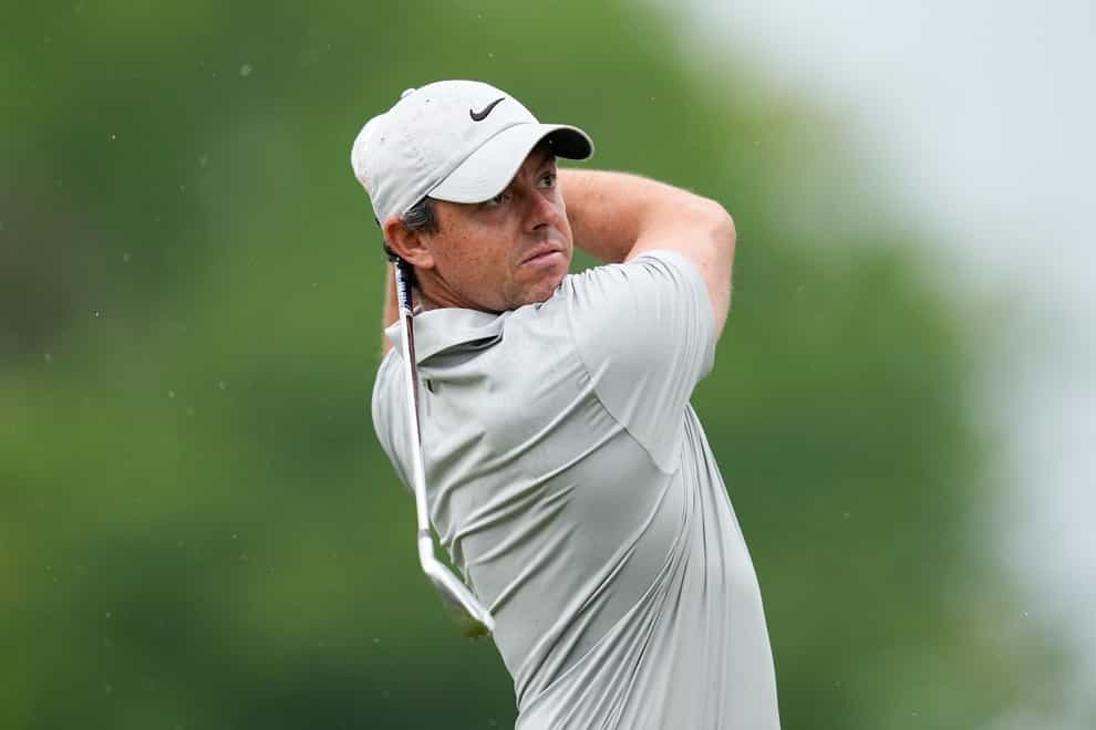 Rory McIlroy was five shots off the lead at the halfway stage of the US PGA Championship (Abbie Parr/AP)