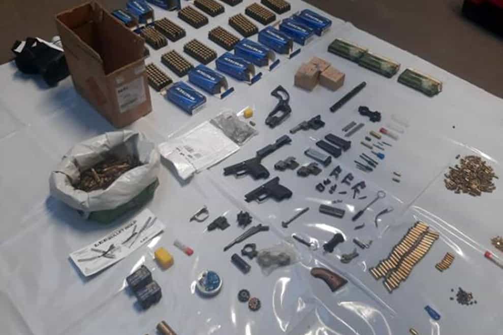 Guns, ammunition and firearms were seized (National Crime Agency/PA)