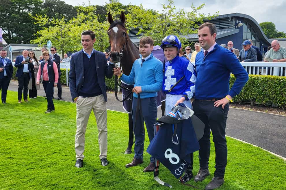 Porta Fortuna and connections after winning at Naas (PA)