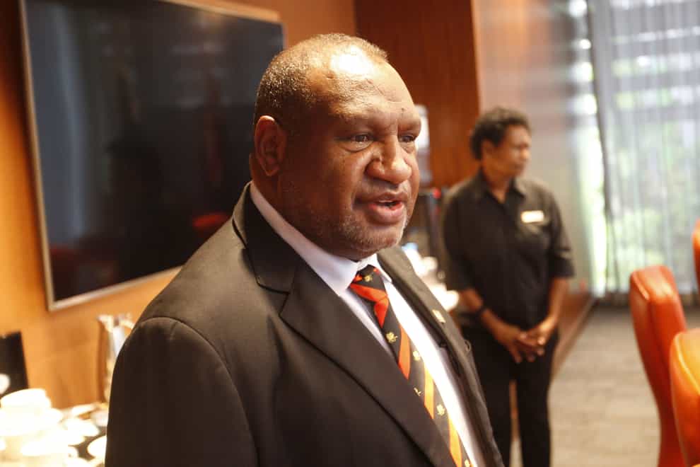Papua New Guinea prime minister James Marape attends a breakfast meeting (Nick Perry/AP)