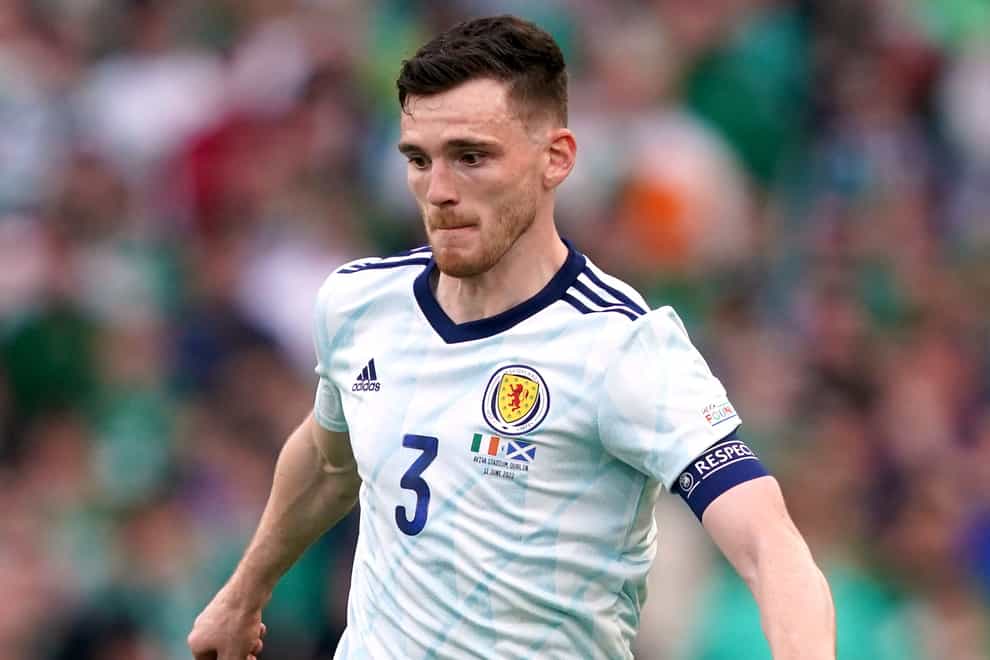 Andy Robertson could be on Real Madrid’s transfer radar (Brian Lawless/PA)