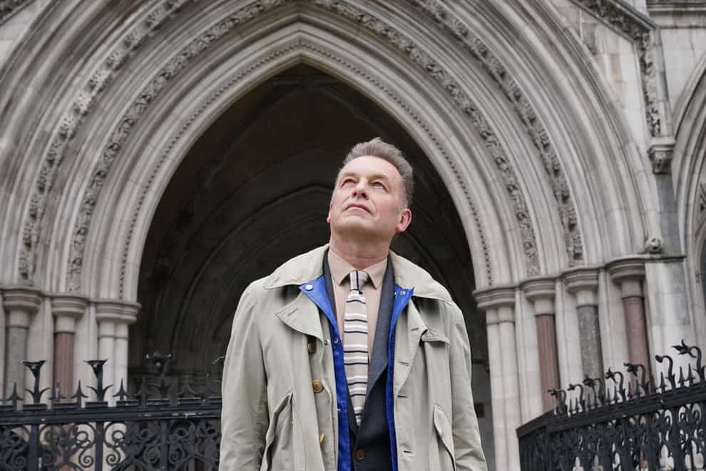 Chris Packham at the Royal Courts of Justice (PA)