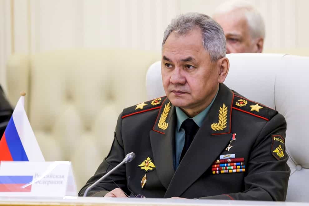 Russian defence minister Sergei Shoigu attends a session of the Council of Defence Ministers of the Collective Security Treaty Organisation (CSTO) in Minsk, Belarus (Vadim Savitsky/Russian Defence Ministry Press Service/AP)