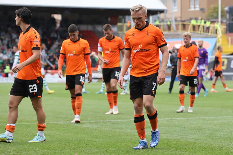 Dundee United have suffered a miserable season (Steve Welsh/PA)